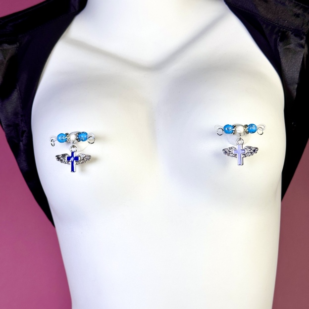 Angel Wing Cross Non-Piercing Nipple Clamp