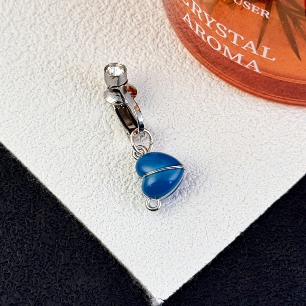 Rotatable heart navel jewelry