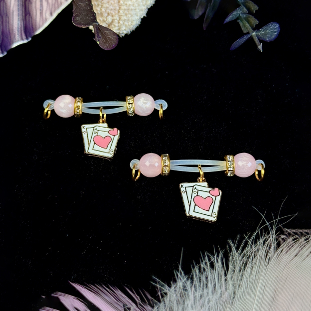 Lucky Heart Playing Card & Pearl Pendant