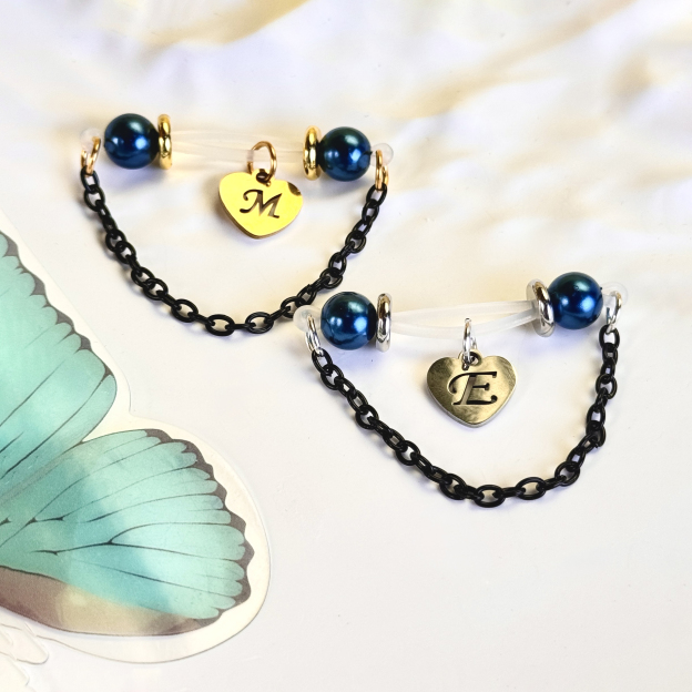 Personalized Initial Chain Jewelry Clip