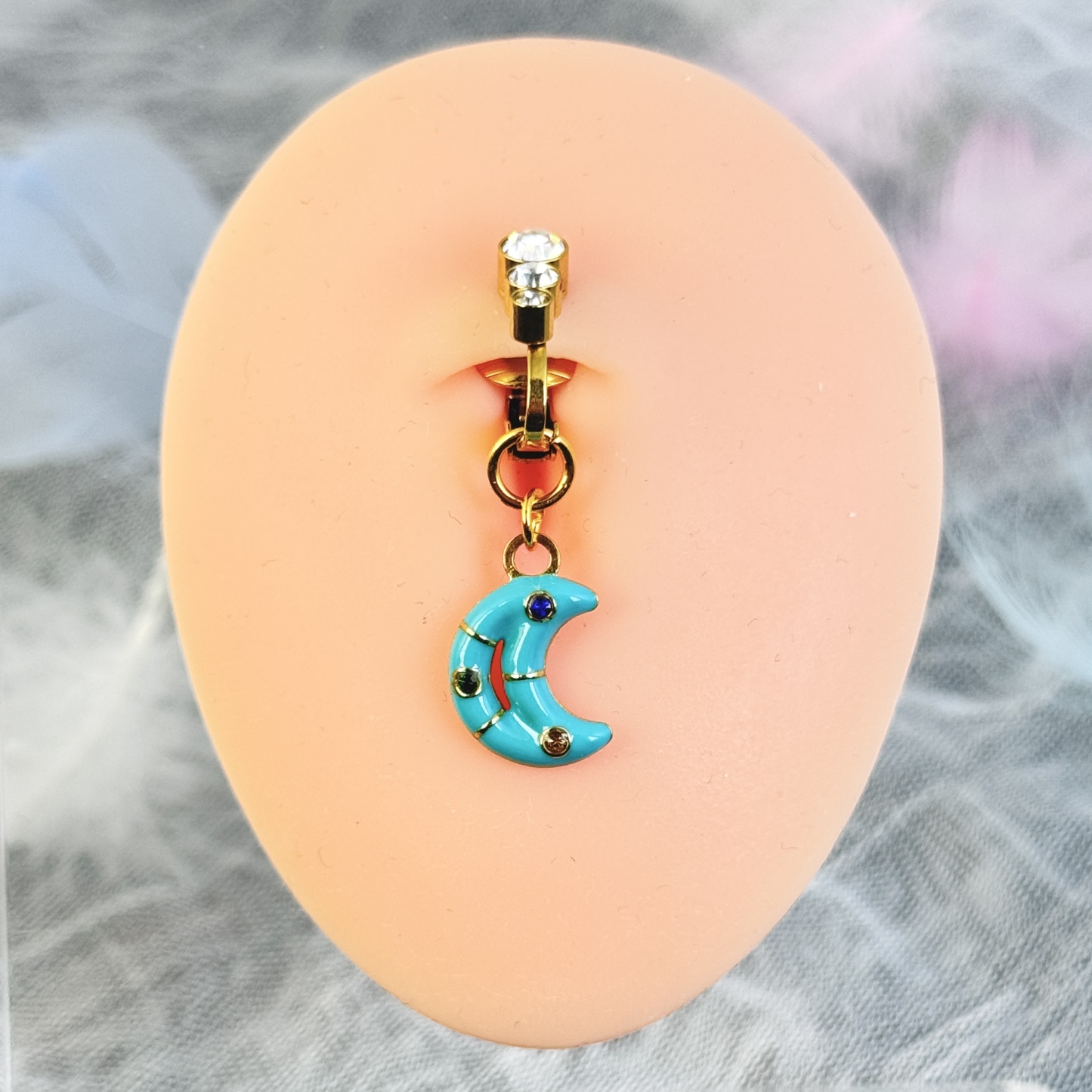 Celestial Moon Non-Piercing Navel Charm