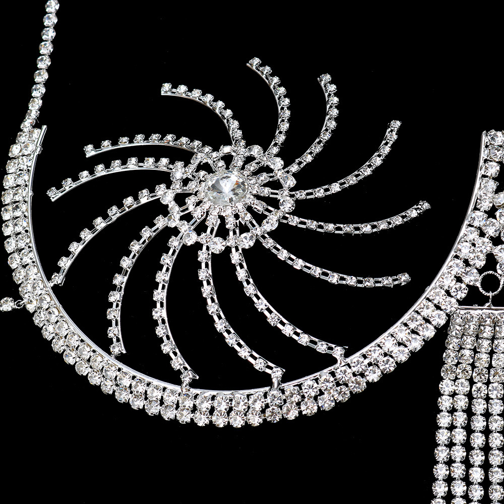 Stylish Rhinestone Windmill Body Chain