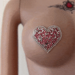 Rhinestone chest stickers