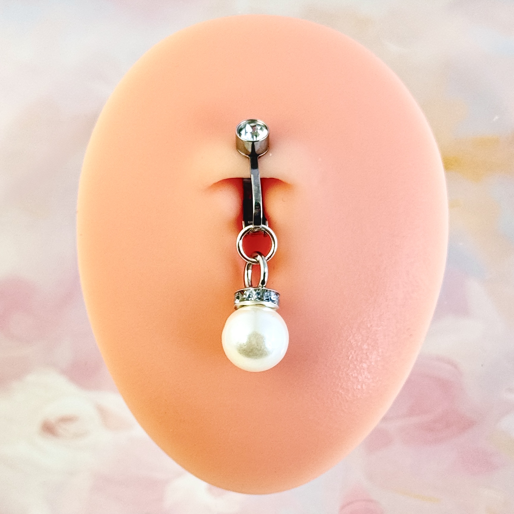 Single-pearl navel clip