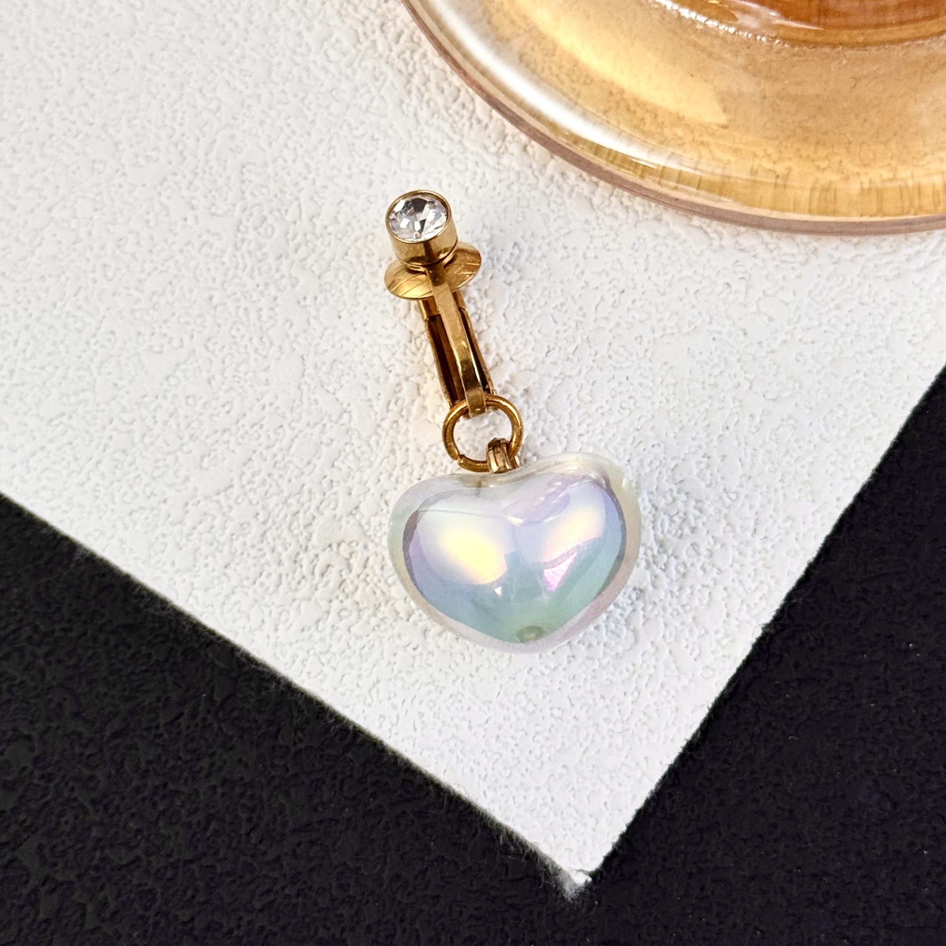 Navel Ring – Crystal Heart