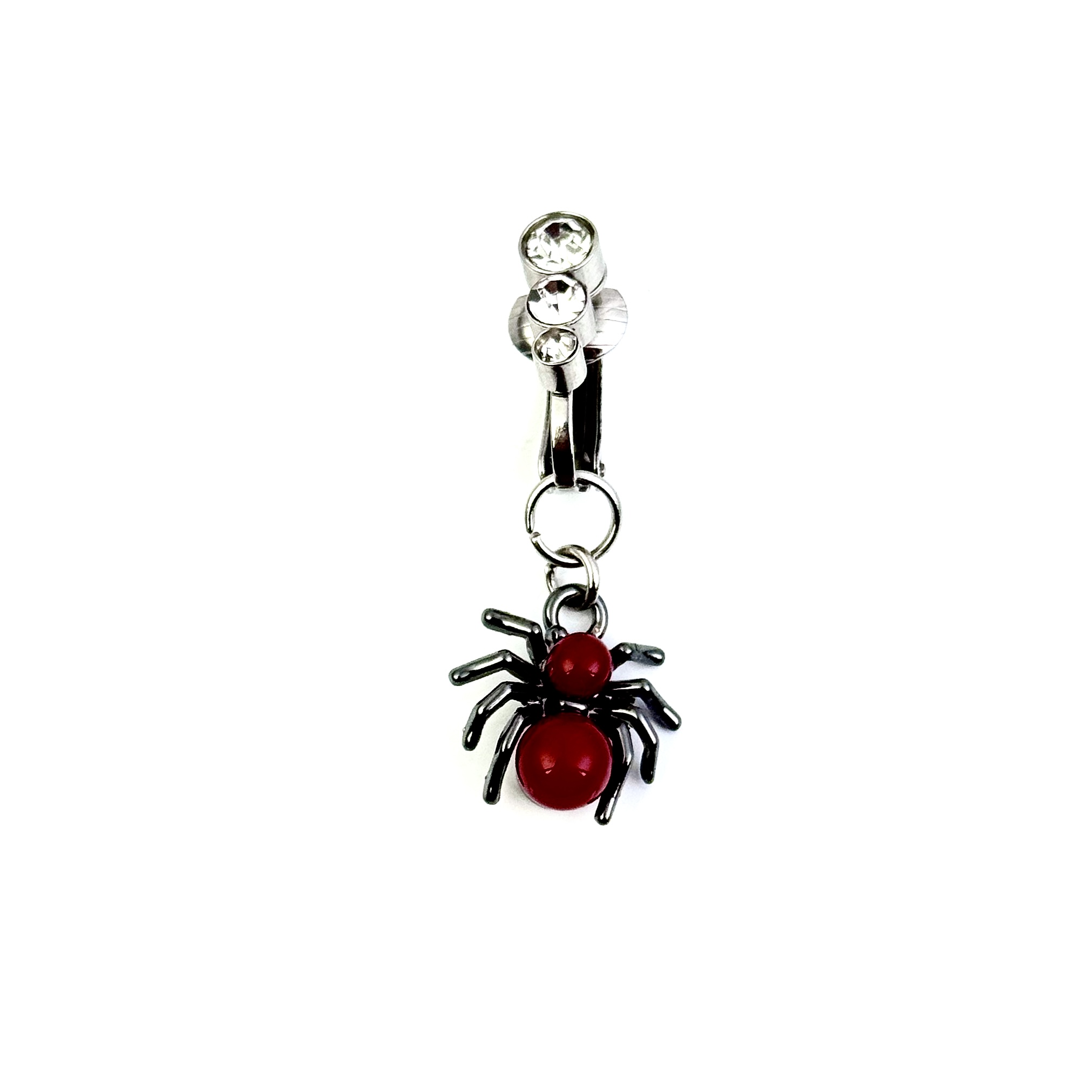 Crimson Spider Halloween Belly Ring