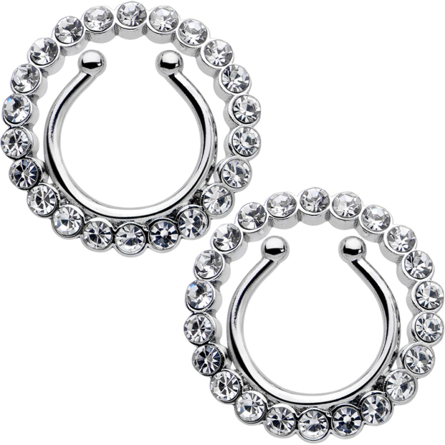 Clip-on Nipple Ring Set-Thyye