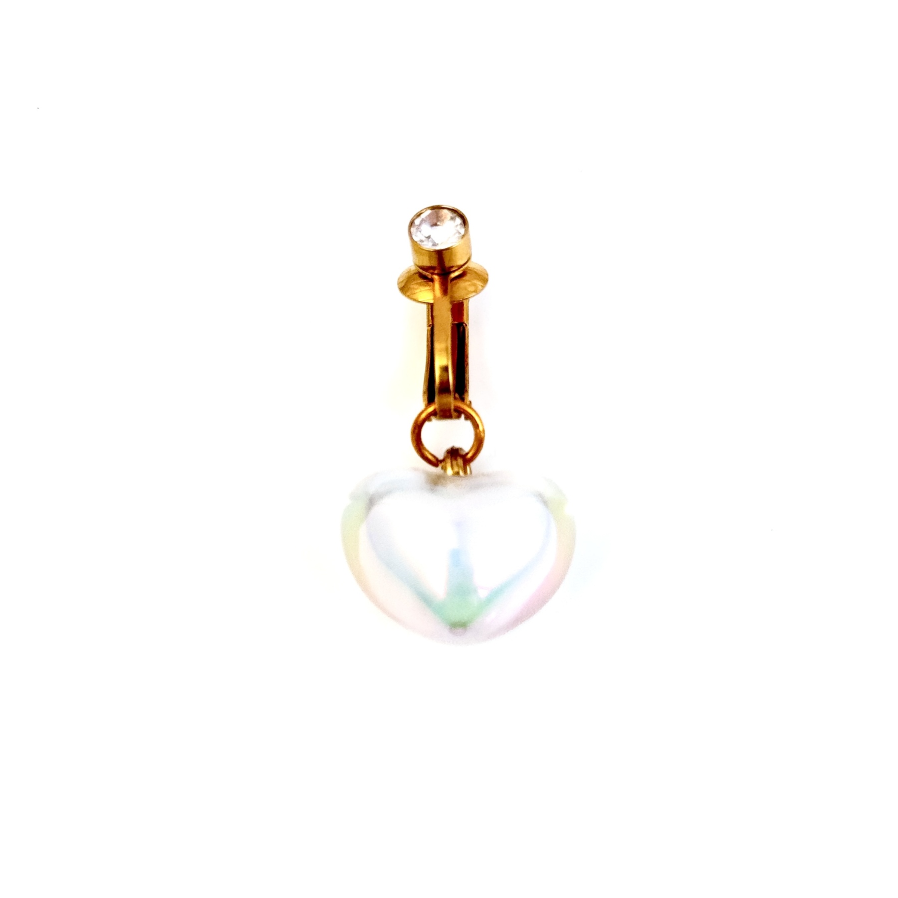 Navel Ring – Crystal Heart