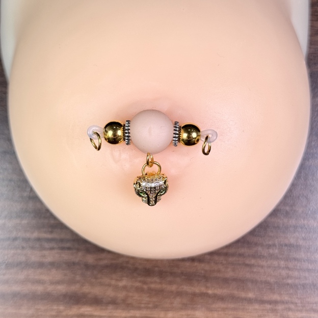 Midnight Gold Beast Nipple Jewelry