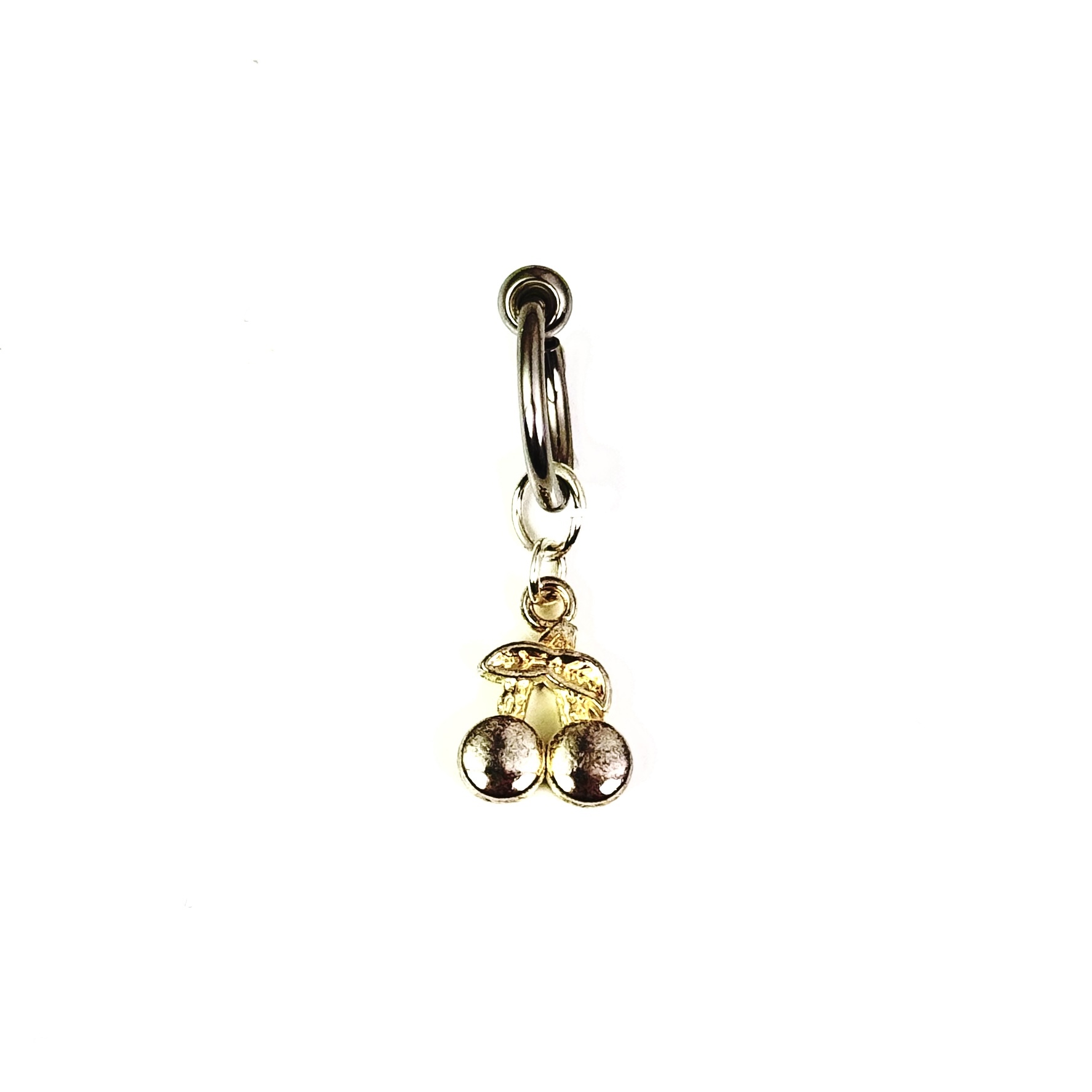 Cherry Charm Faux Belly Button Ring