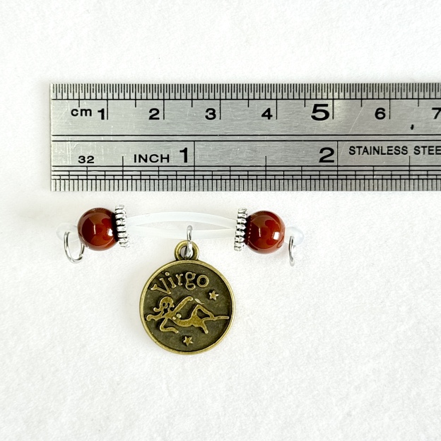 Vintage-style zodiac pendant nipple ring