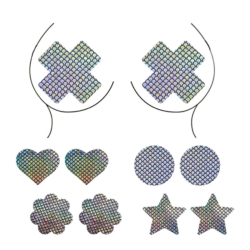 Iridescent Mermaid Scale Nipple Covers
