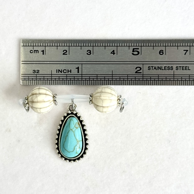 Turquoise Charm Nipple Clamp Set