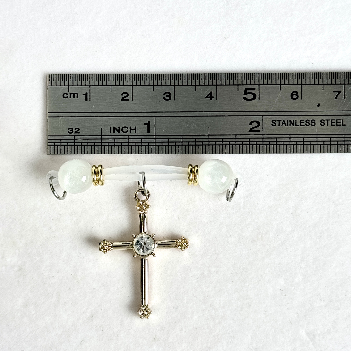 Silver Cross Dangle Nipple Clamps