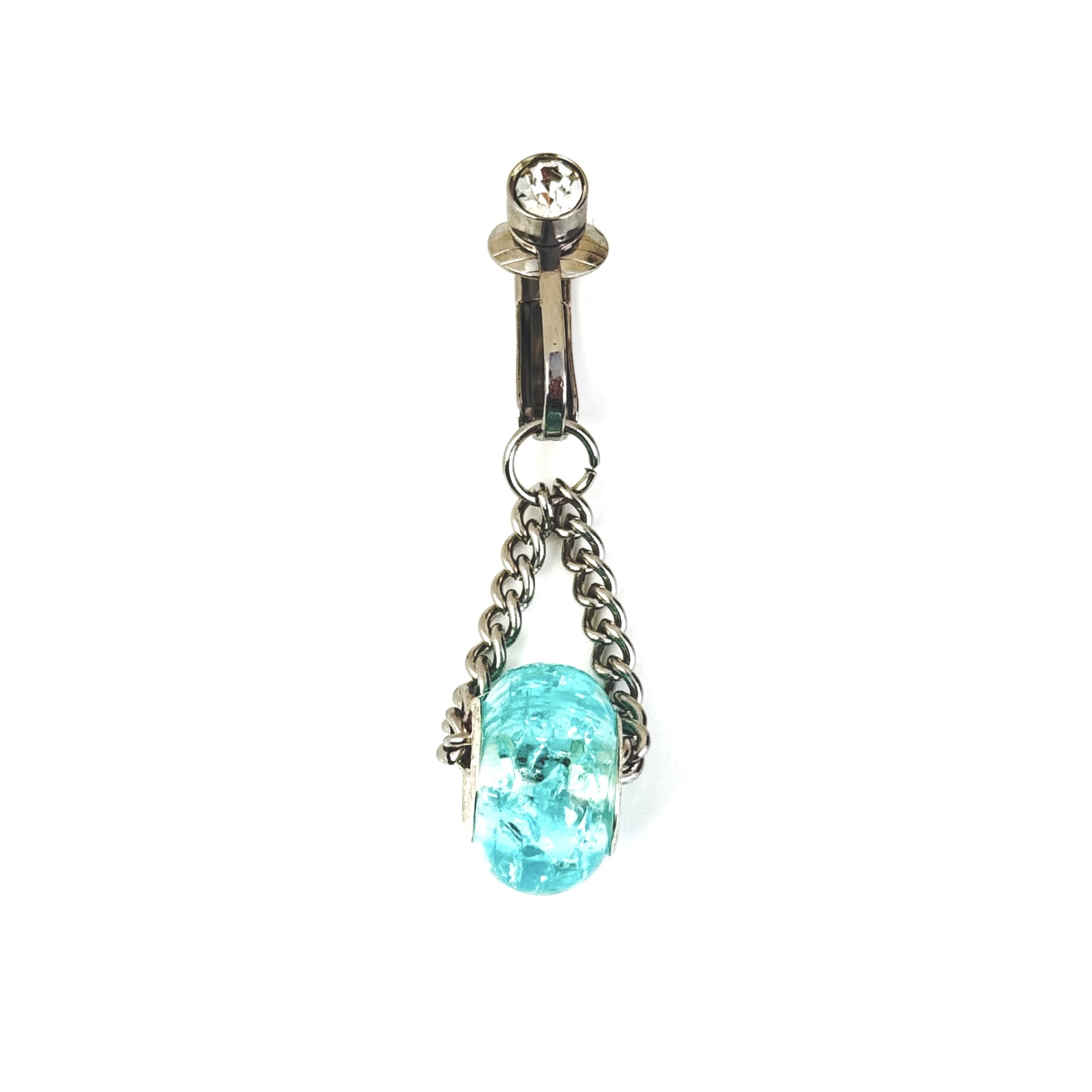 Aqua Crystal Navel Chain Piercing Jewelry
