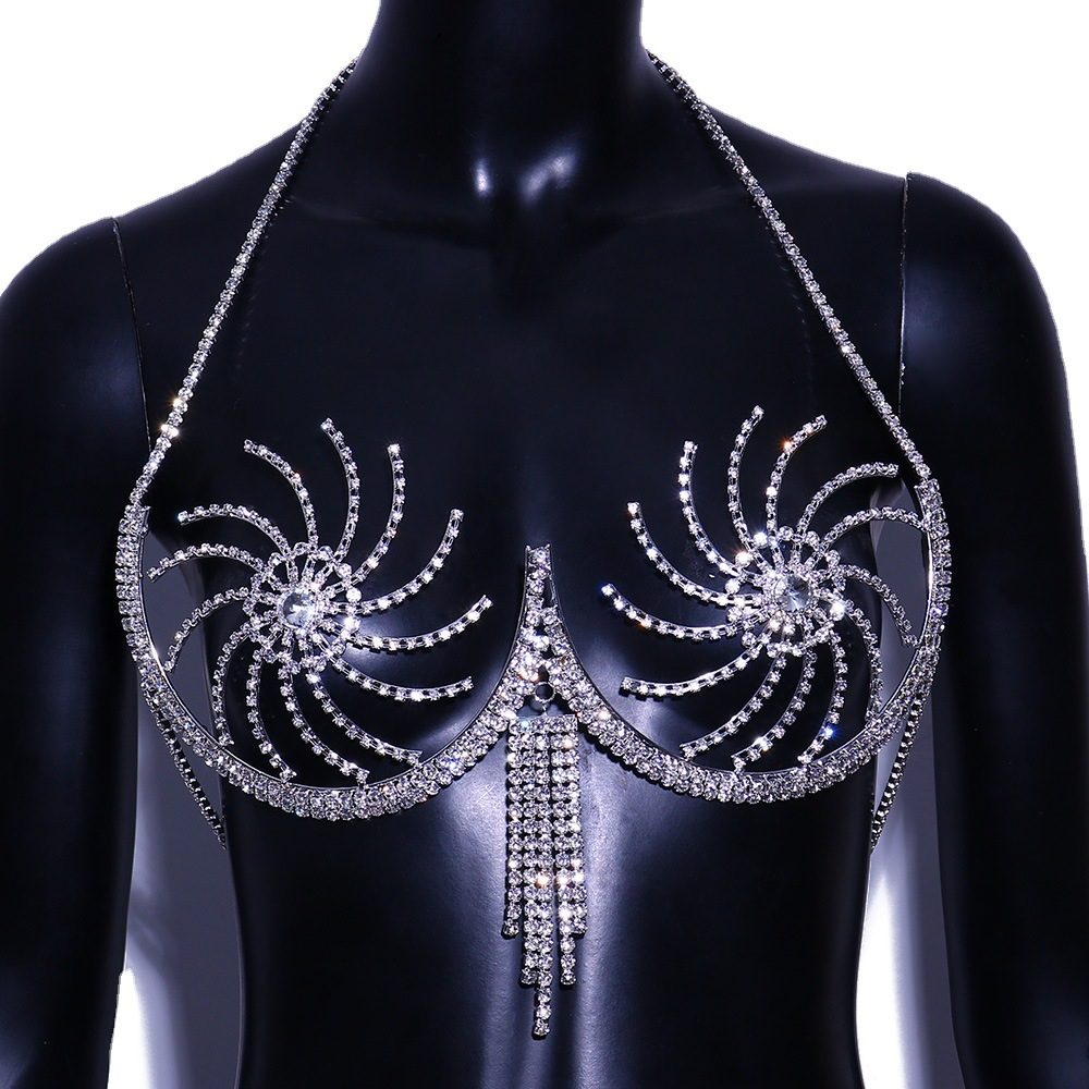 Stylish Rhinestone Windmill Body Chain