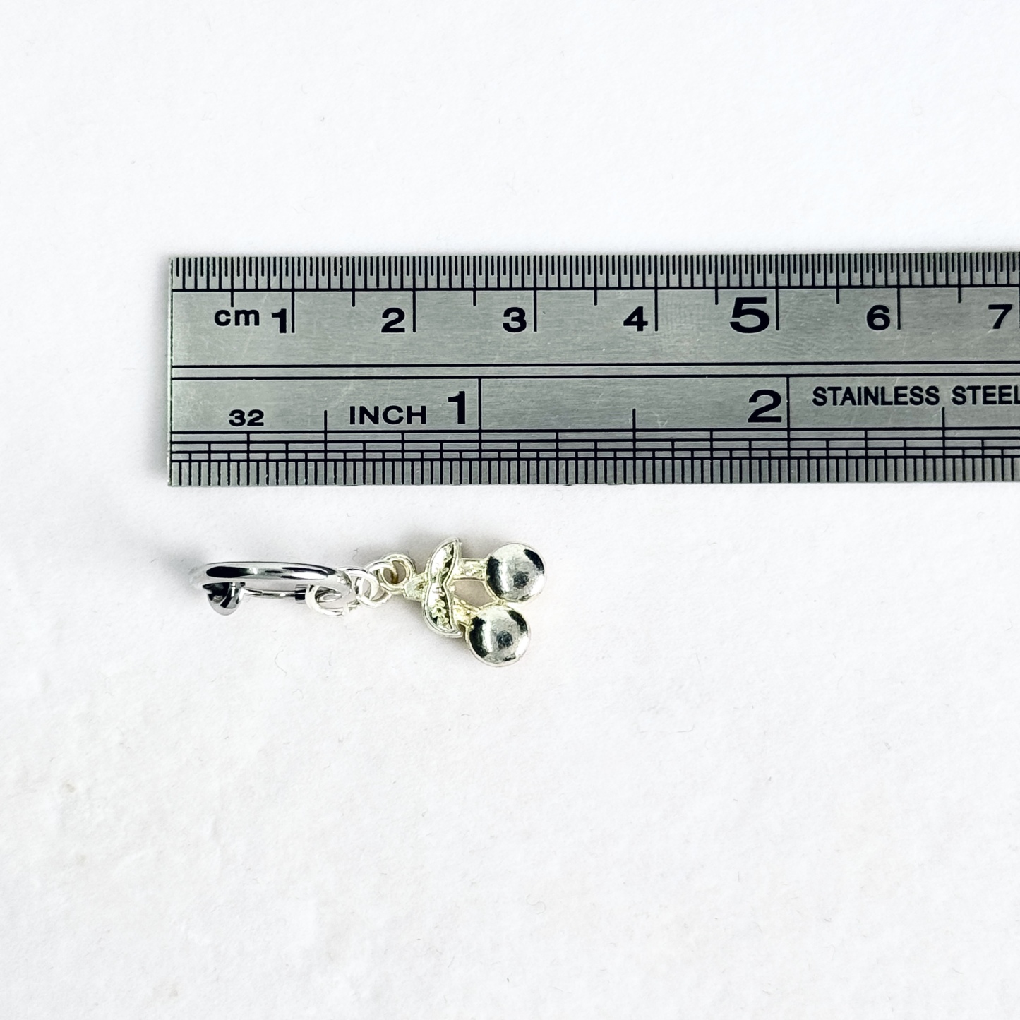 Cherry Charm Faux Belly Button Ring