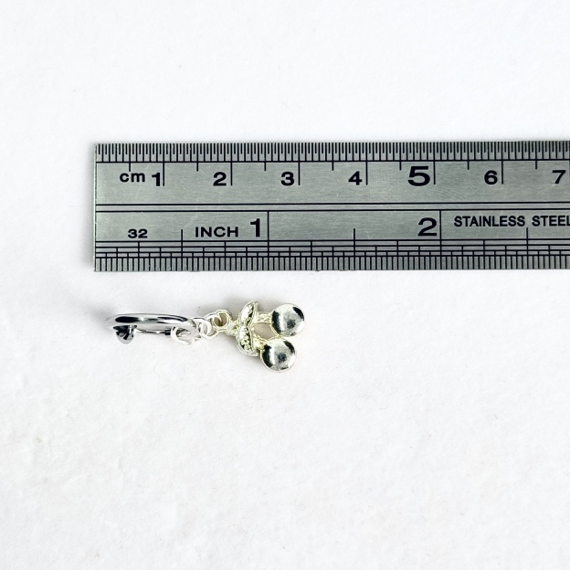 Cherry Charm Faux Belly Button Ring