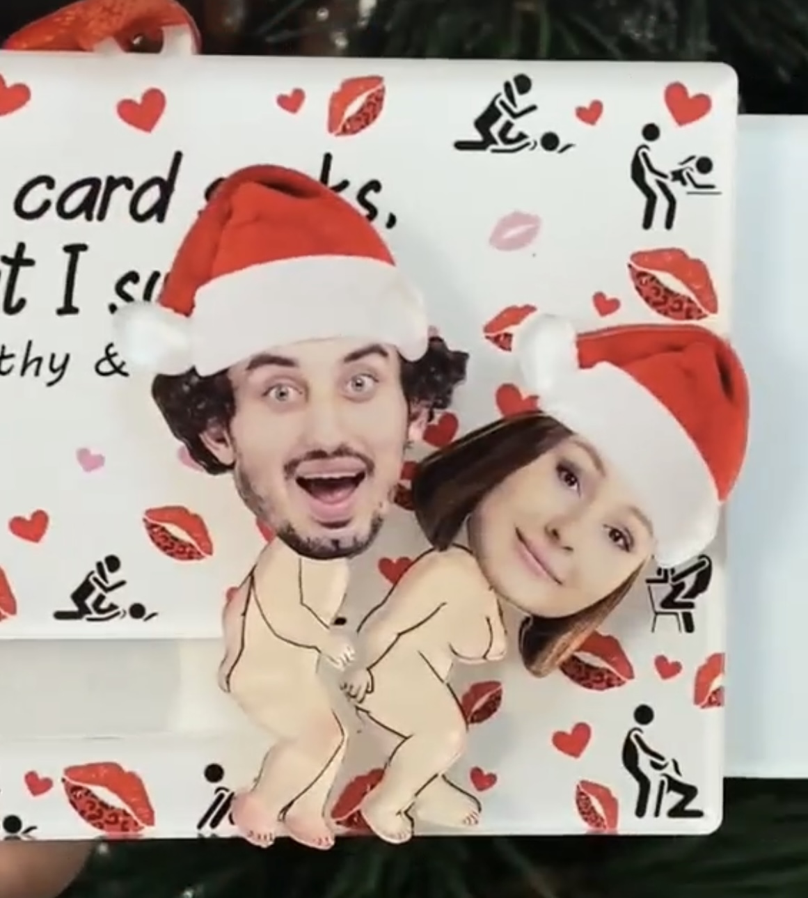 Christmas prank postcards