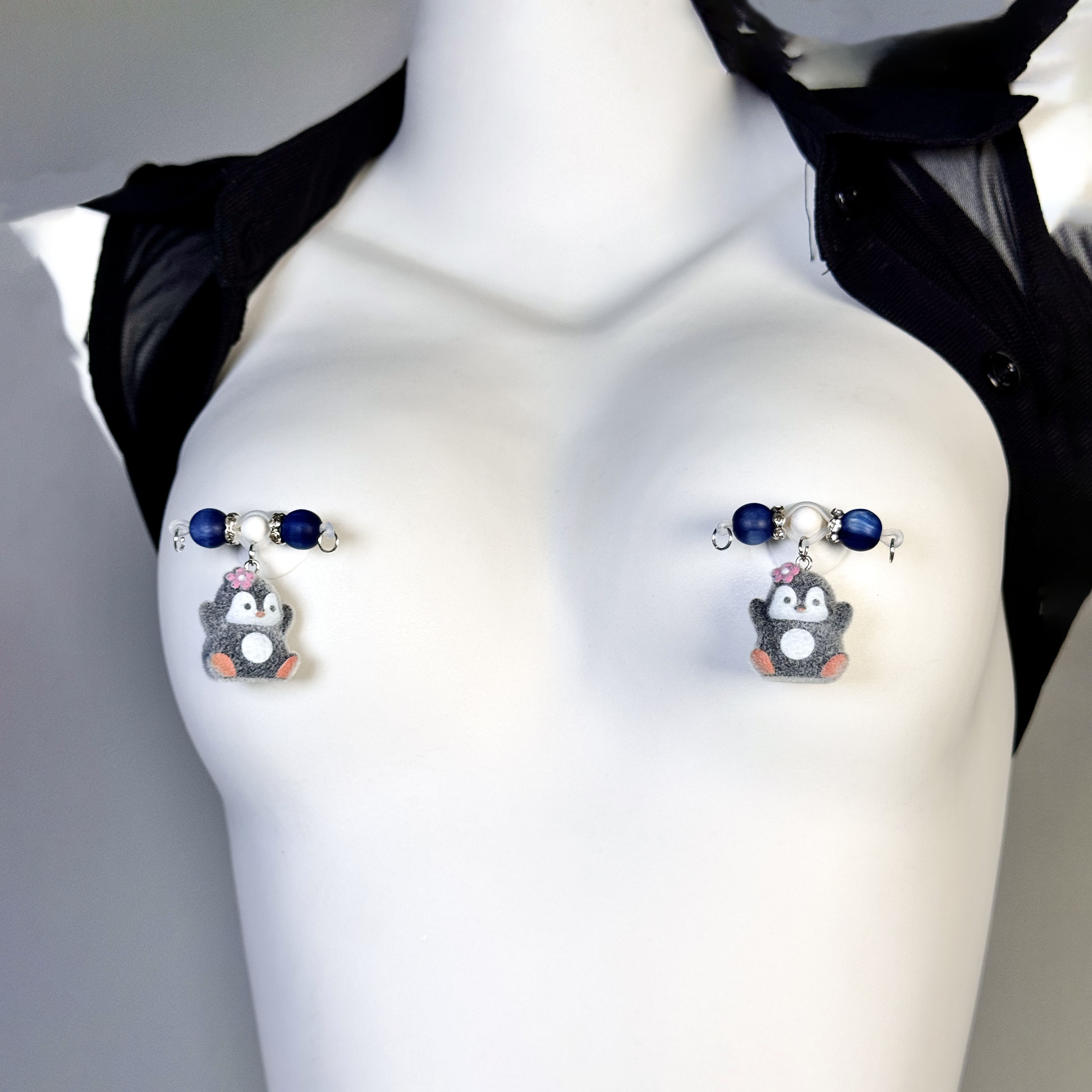 Little Penguin Plush Nipple Jewelry