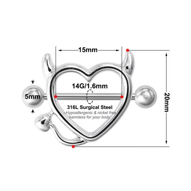 Sexy Heart-Shaped Piercing Jewelry