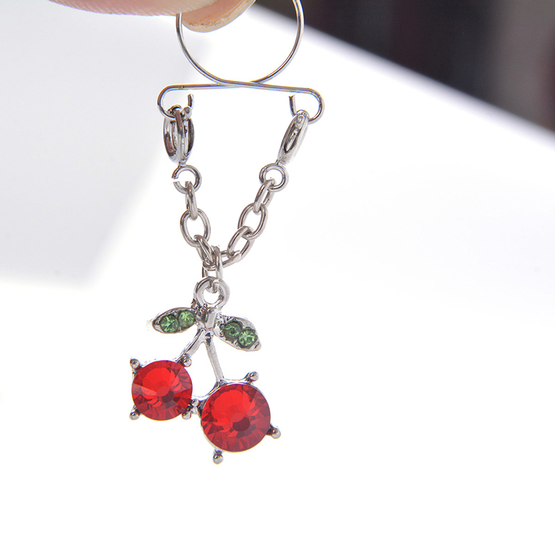 Cherry non-piercing nipple ring-Thyye