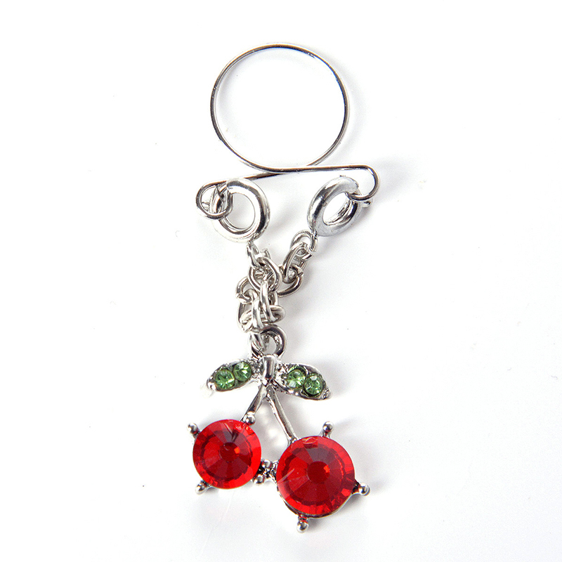 Cherry non-piercing nipple ring-Thyye