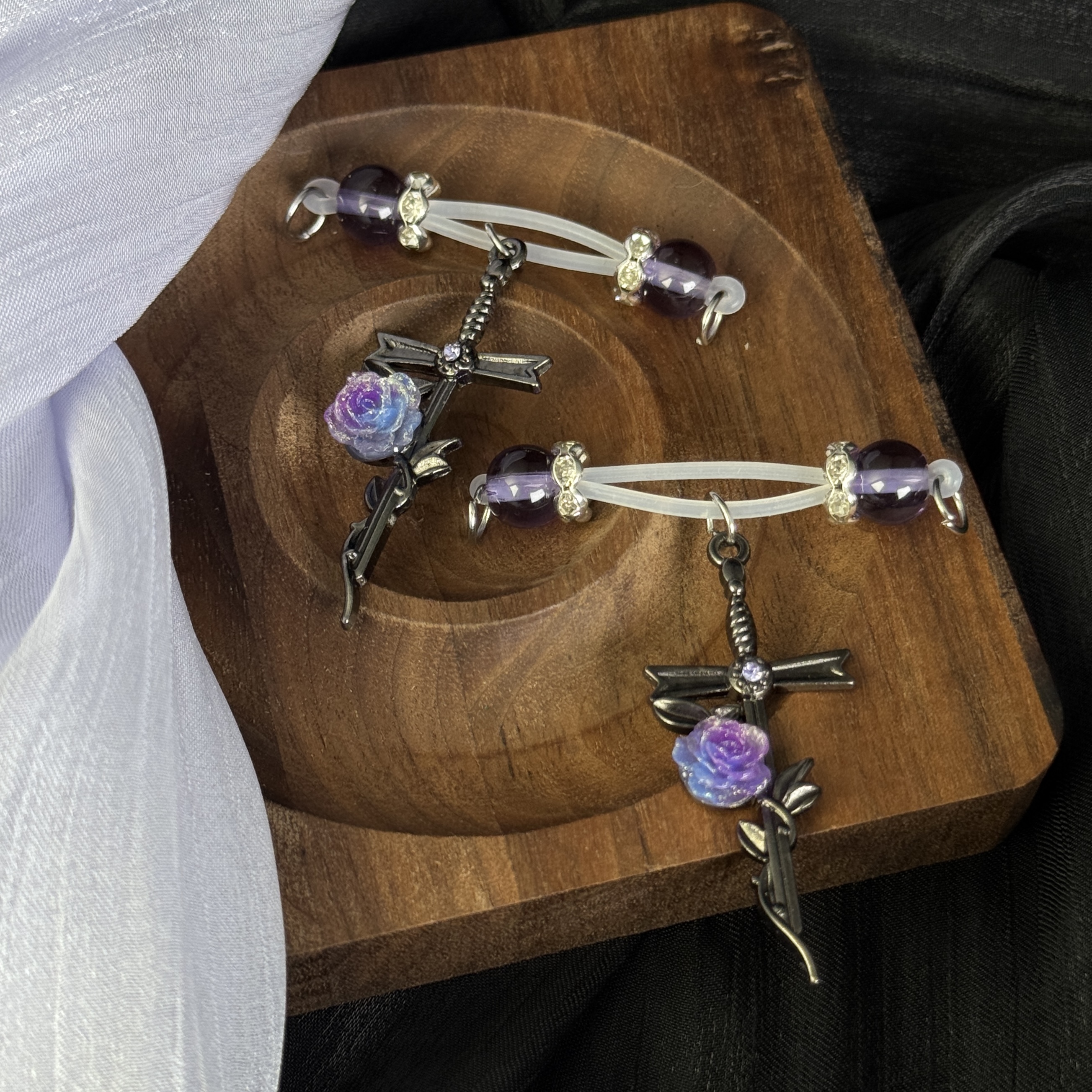 Mystic Crystal Cross Nipple Jewelry