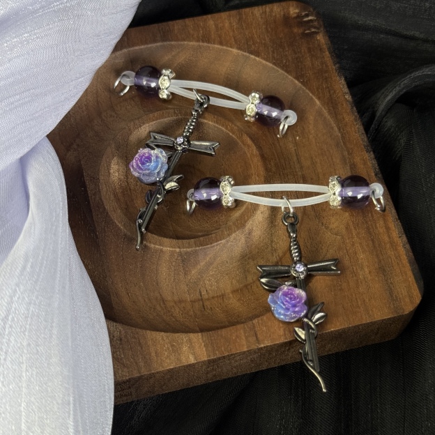 Mystic Crystal Cross Nipple Jewelry