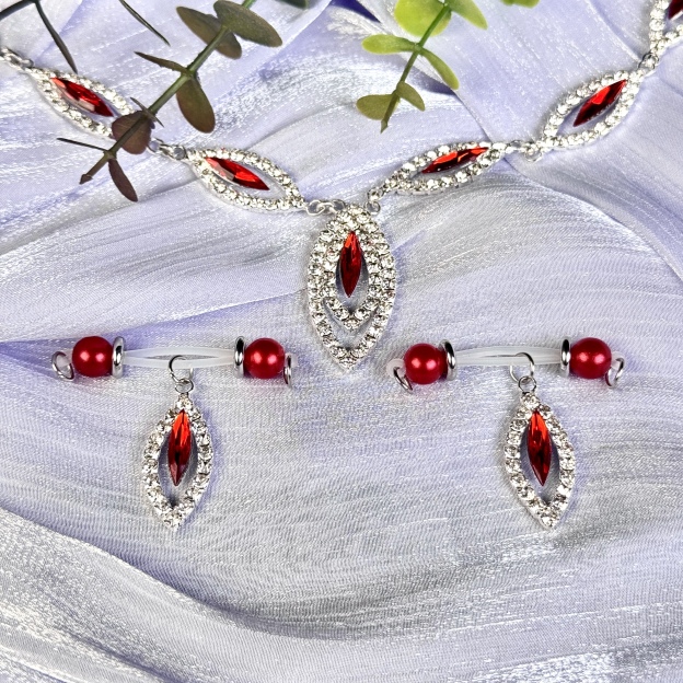 Ruby Charm Nipple Clamp Set