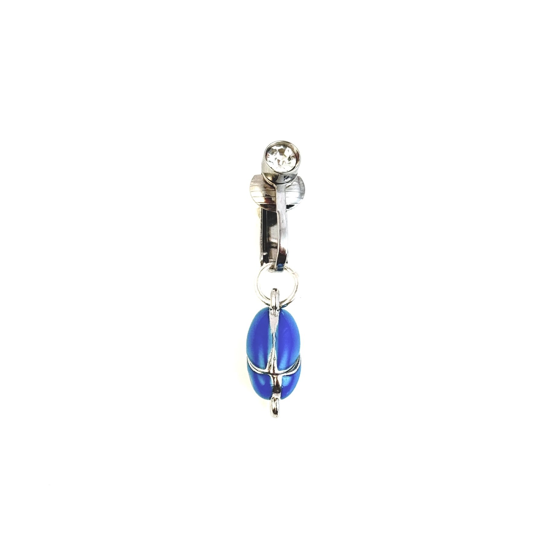 Rotatable heart navel jewelry