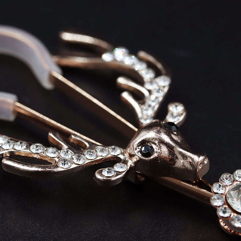 Deer head bell adjustable nipple clamp (one pair)-Thyye