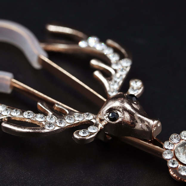 Deer head bell adjustable nipple clamp (one pair)-Thyye