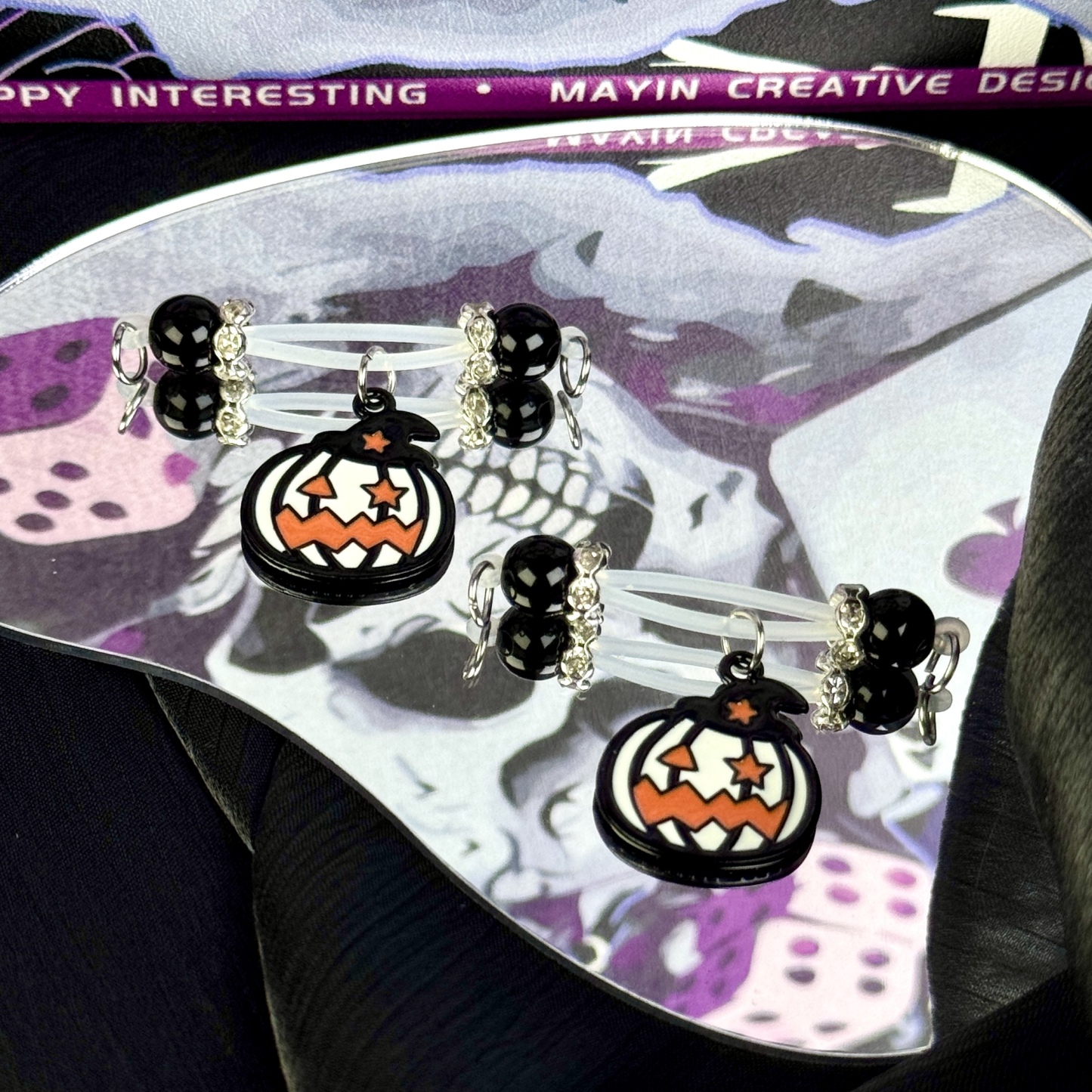 Spooky Pumpkin Nipple Charm