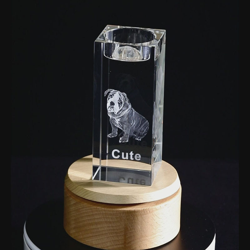 3D Crystal Candle Holder Gift-Without Candle-Thyye