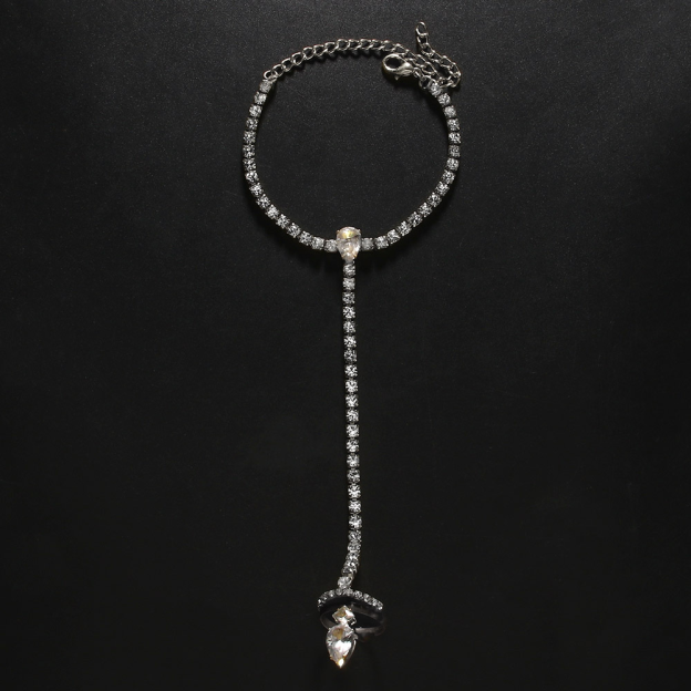 Premium Rhinestone Hand-Chain Bracelet