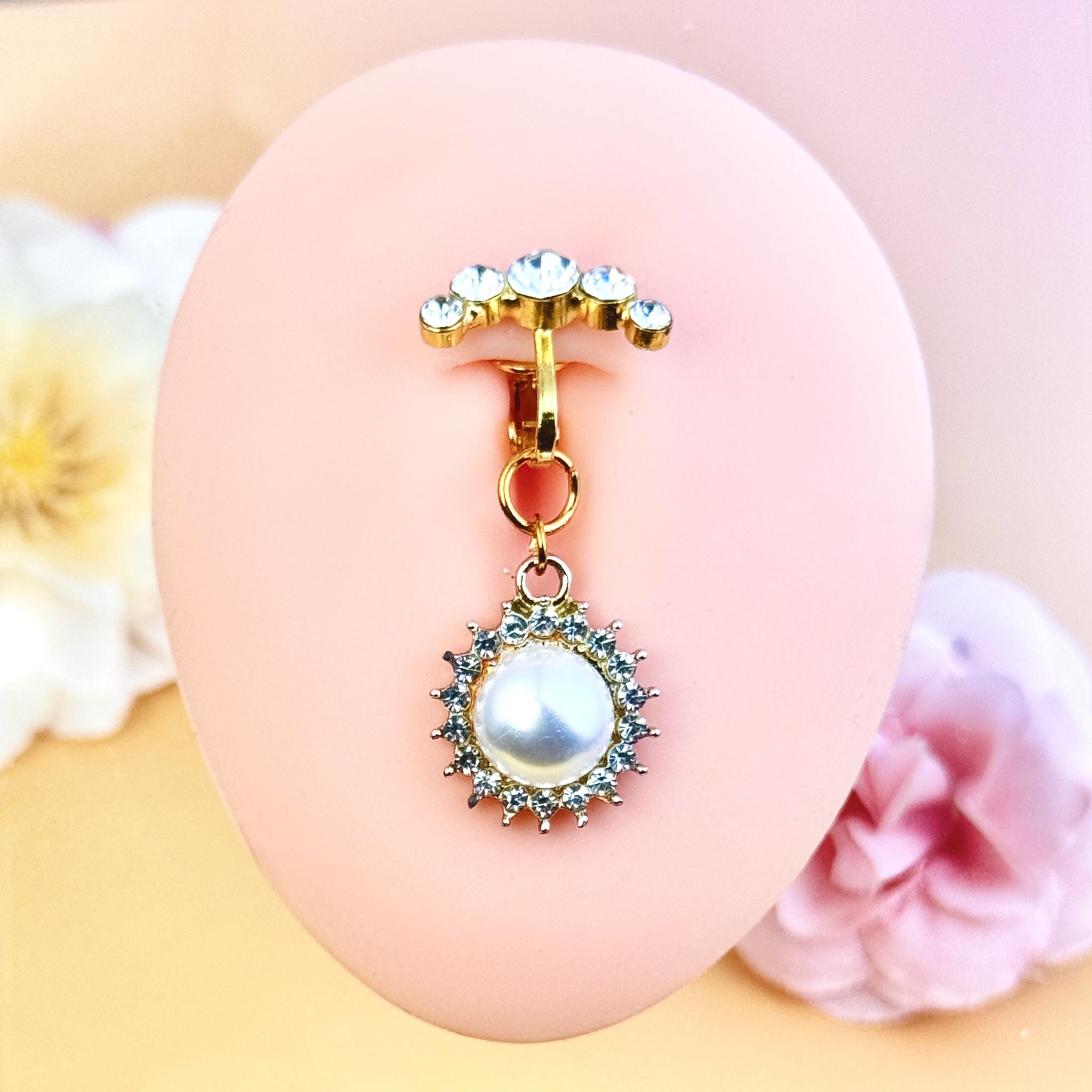 Pearl Sun Goddess Belly Clip