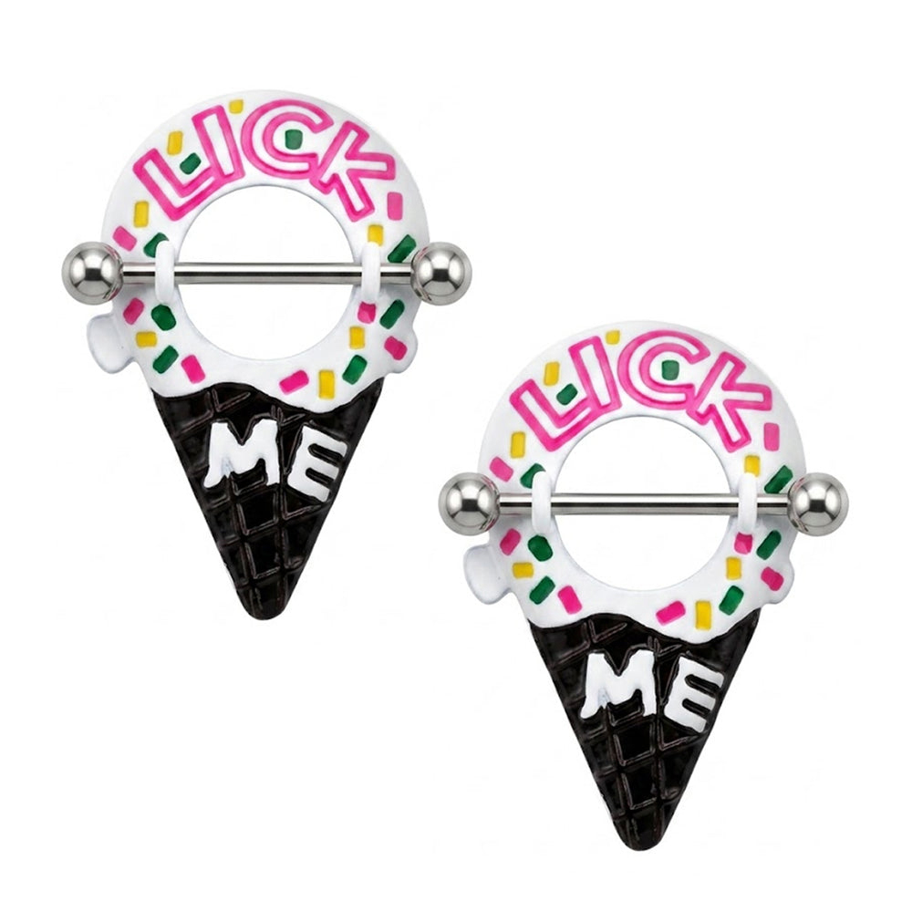 "Lick Me" Ice Cream Cone Nipple Shields