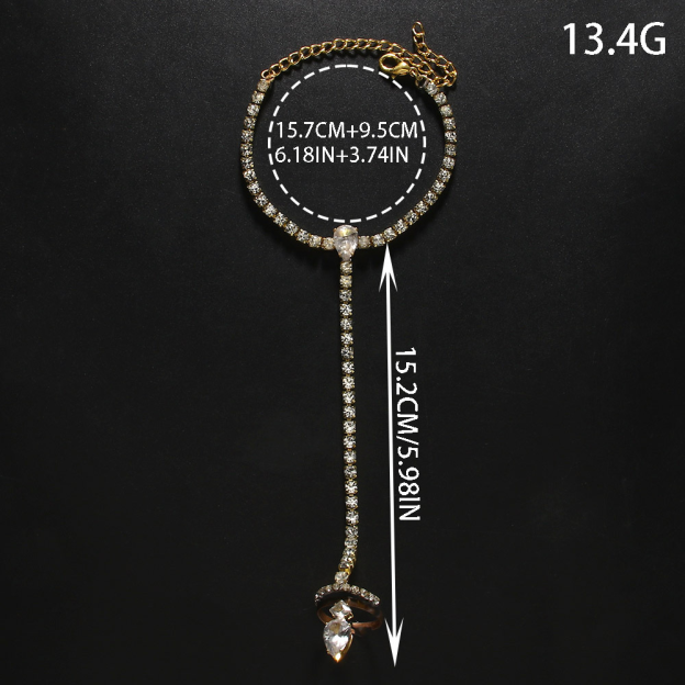 Premium Rhinestone Hand-Chain Bracelet