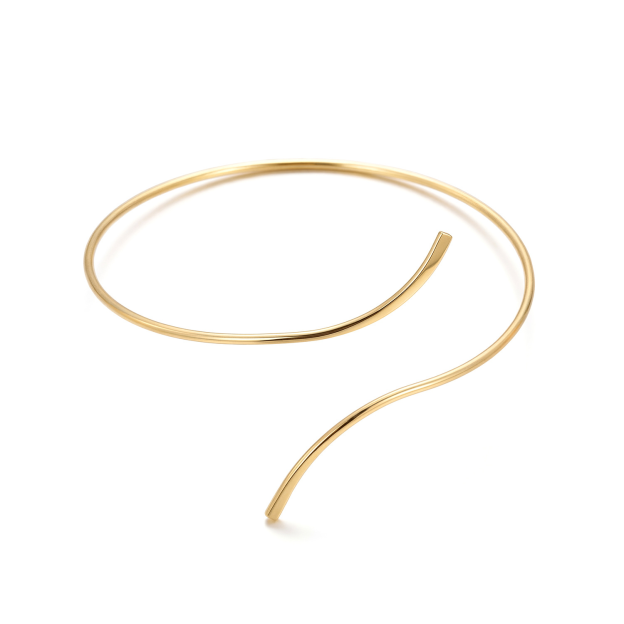 Minimalist Curved-Line Anklet