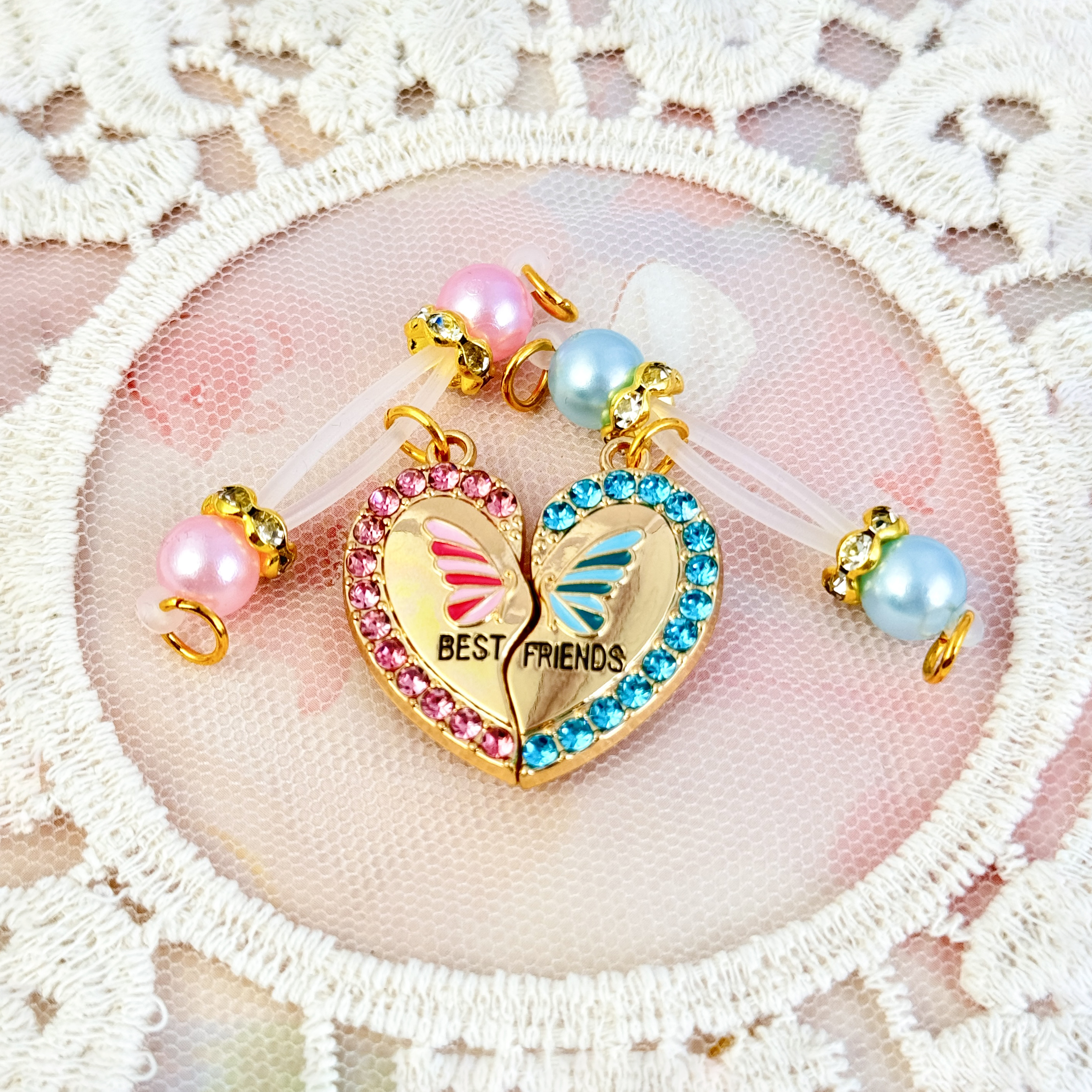 Aurora Wings Bestie Heart Jewelry Set