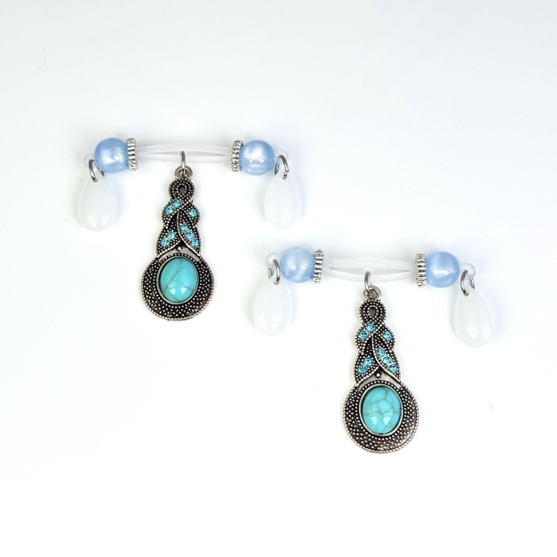 Mystic Blue Gem Drop Charm