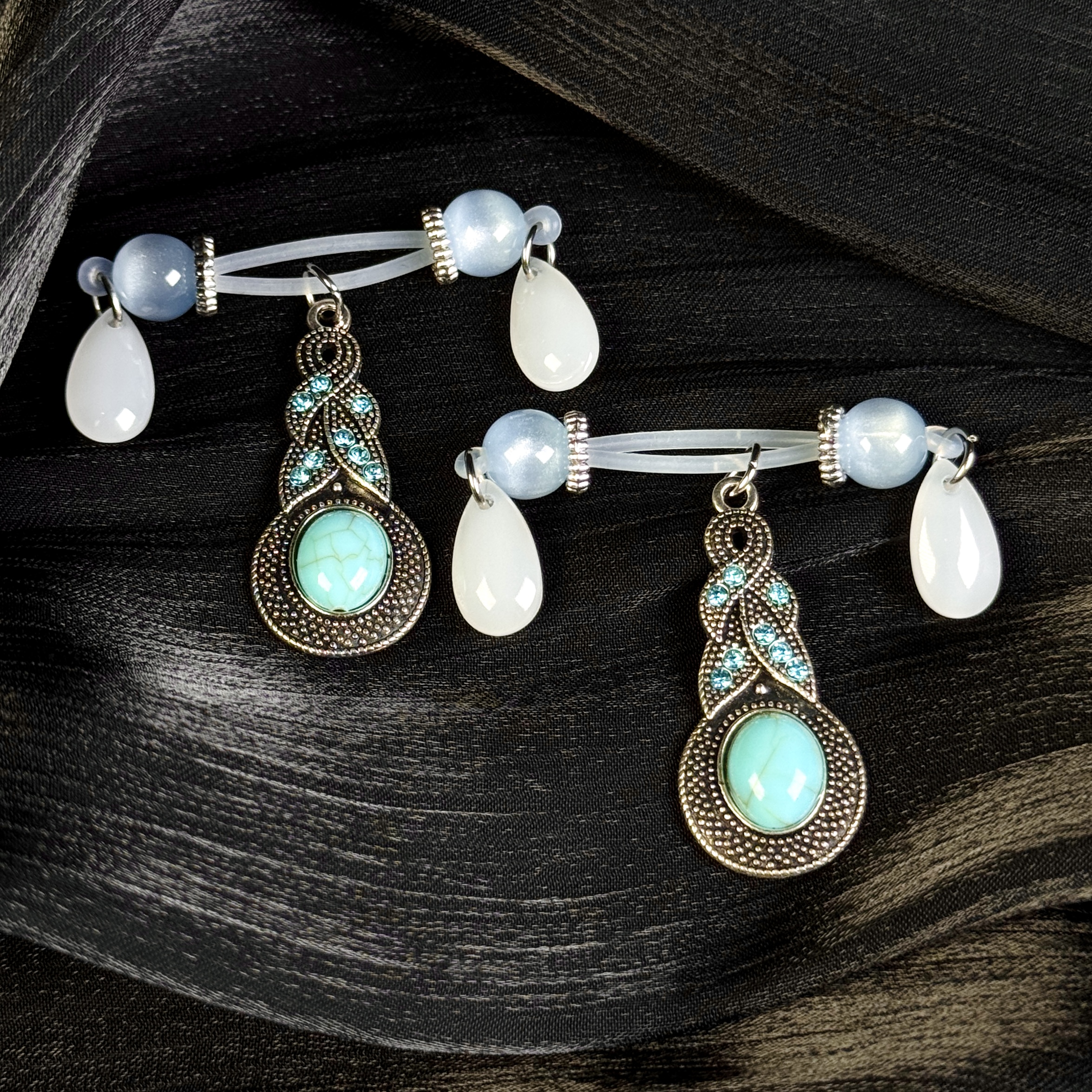 Mystic Blue Gem Drop Charm