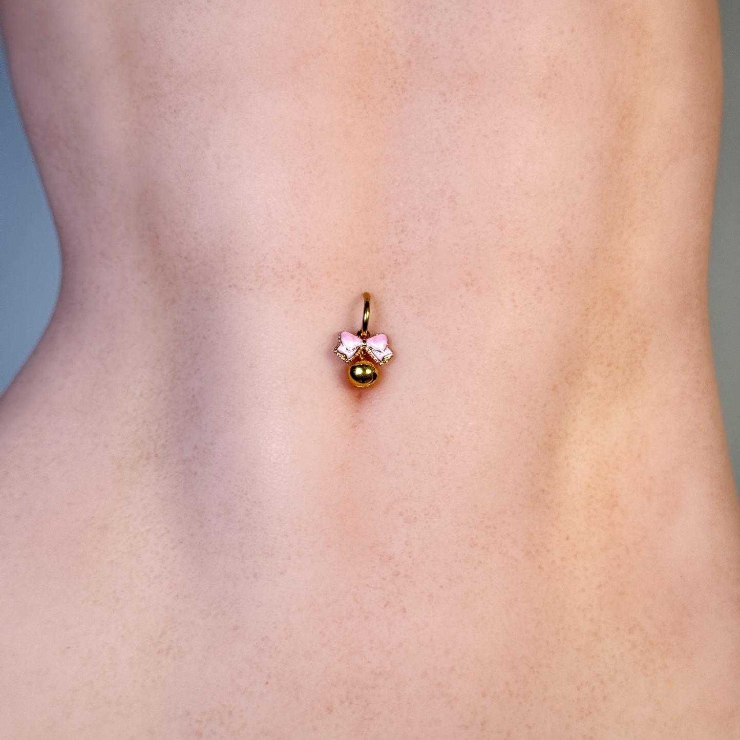 Pink Fairy Bell Faux Navel Ring