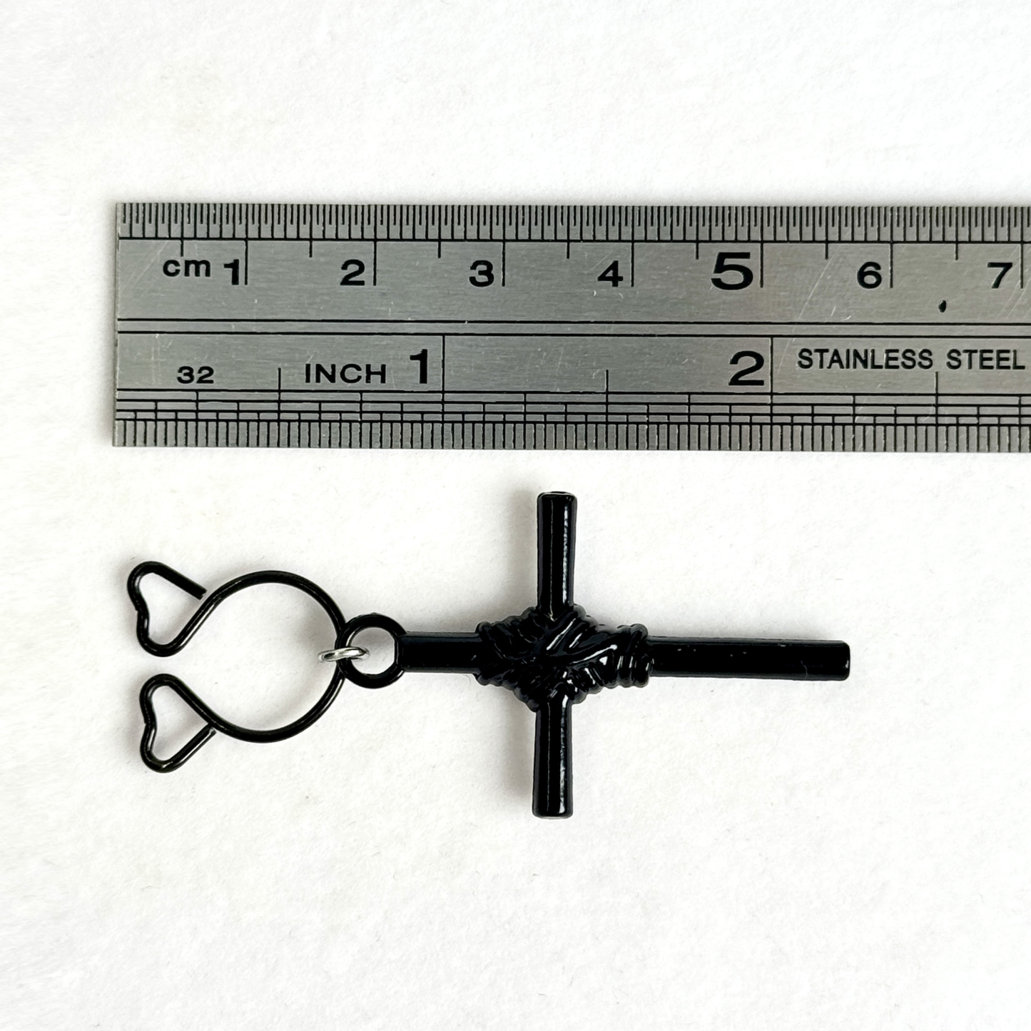Midnight Cross Charm Clip