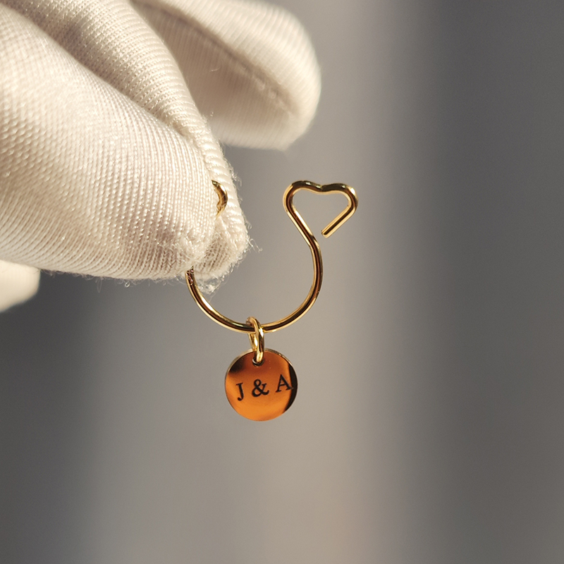 🔠Customized round letter nipple clamps-Thyye