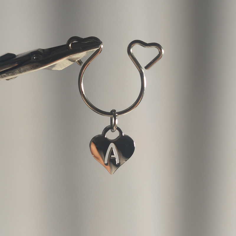 Custom heart-shaped hollow letter nipple clamps-Thyye