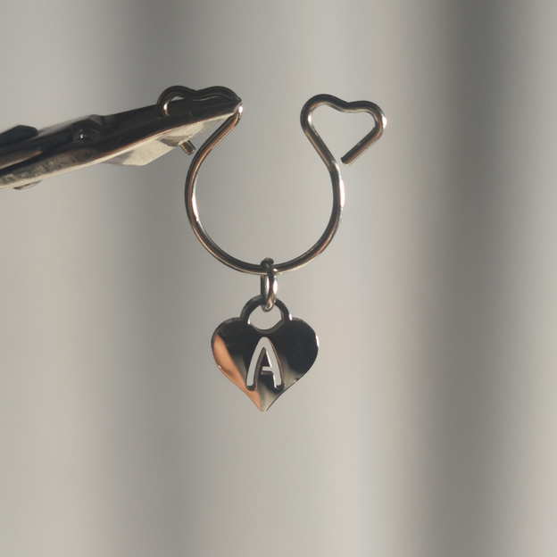 Custom heart-shaped hollow letter nipple clamps-Thyye