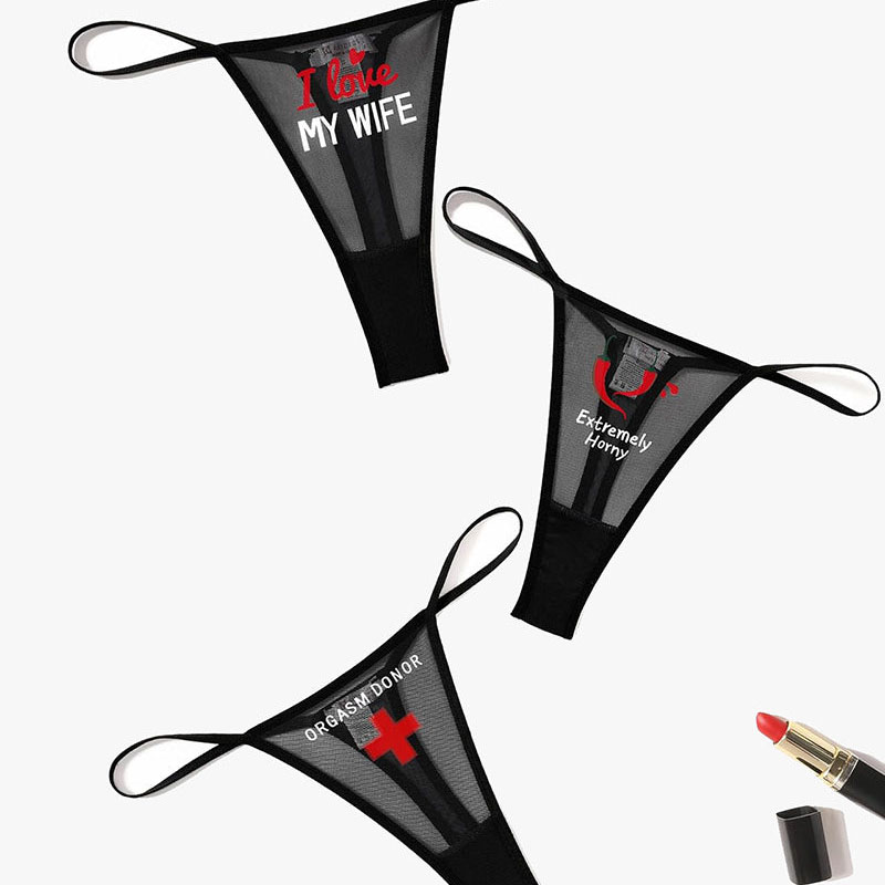 Custom Low Rise Thong Mesh Briefs-Thyye