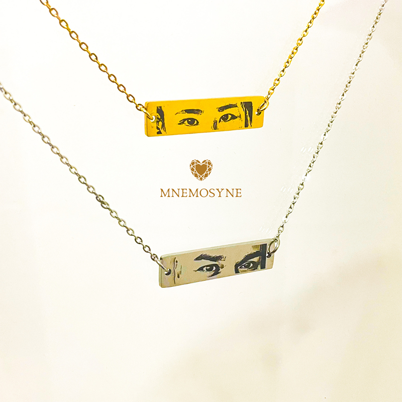 Engraved Bar Necklace-Thyye